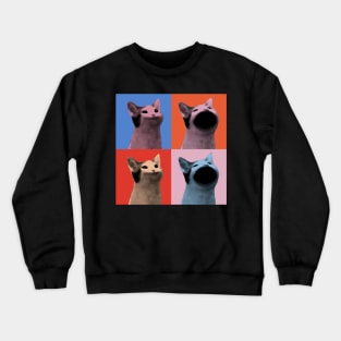 Popping Cat Pop Art Crewneck Sweatshirt